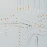 Elegant 3D visualization of neural networks showcasing abstract connections in a digital space.